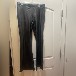 Flare Faux Leather Leggings